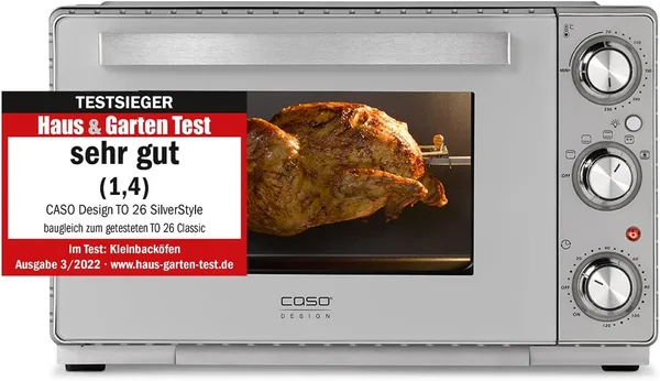 Caso TO 26 SilverStyle – Mini-Backöfen im Test